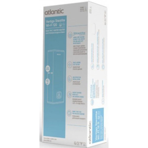 Фото - Водонагреватель Atlantic Vertigo Steatite WI-FI 120 ES-MP1002F250 (2250W) white